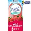 Crystal Light Wild Strawberry Sugar Free Drink Mix Singles with Caffeine, 10 Ct on-the-Go-Packets, Powders