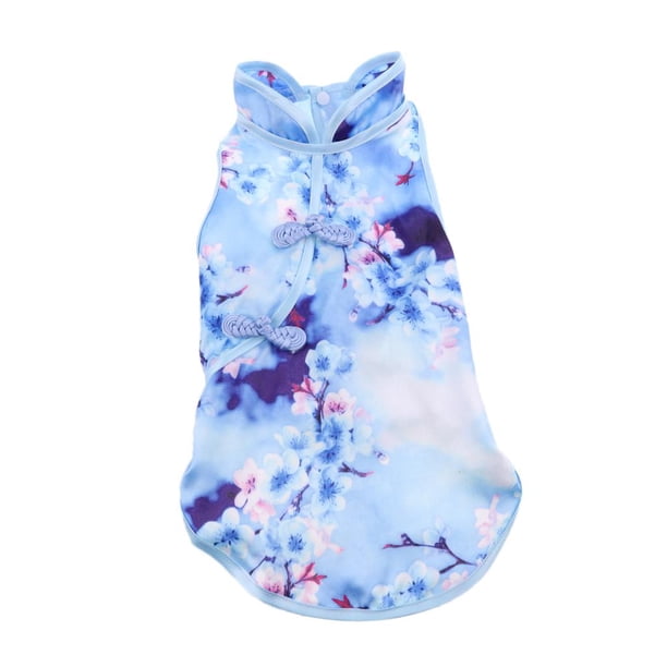 Mascota perro para proteger moda chino Cheongsam Tang mascota Festival disfraz nuevo - L L Gloria Capa del perro de Cheongsam del animal doméstico