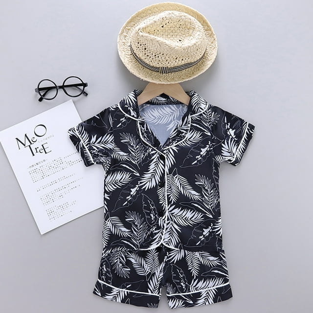 Ensemble de Pyjama à Imprimé pour Tout-Petits Garçons, Confortable, Deux Pièces, Tenue de Nuit pour Enfants et l'Heure du Coucher