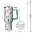 thumbnail image 2 of 40 oz Christmas Stocking Santa Tumbler with Handle and Straw, Stainless Steel Double Wall Cup 40 oz, Leak Proof Holiday Mug, Winter Gift, 2 of 4