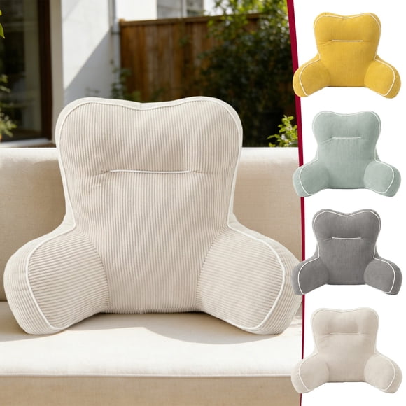 YYV Lumbar Pillow Ergonomic Bed Headrest Orthopedic Lumbar Support Cushion Breathable Soft Cover Back Support for Sofa Bed Reading TV Sleeping Office Posture Relief Support Pillow