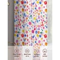 thumbnail image 5 of Colorful Polka Dot Sheer Curtains 96 Inch Length 2 Panels Set, Rainbow Watercolor Polka Dots Voile Window Treatment Semi Sheer Long Curtains Drapes for Bedroom/Living Room/Kitchen 52"x96"x2, 5 of 7