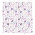 thumbnail image 2 of Ambesonne Floral Shower Curtain, Pale Purple Tones Flowers, 69"Wx70"L, Pale Purple Multicolor, 2 of 4