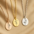 thumbnail image 2 of Dainty Gold Birth flower Necklace for Women Custom April Birthflower Jewelry Personalized Gifts for Women - April Birthday Gifts for Her - Daisy Flower, 2 of 8