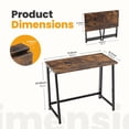 thumbnail image 2 of CONCETTA Small Folding Desk 31.5", Space Saving Workstation, Portable Computer Table for Small Home Office & RV, Easy Set Up, Rust, 2 of 8