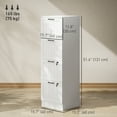 thumbnail image 3 of HOMCOM 4 Drawer File Cabinet with Lock Filing Cabinet for A4 Letter White, 3 of 10