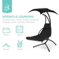 Best Choice Products Hanging Curved Chaise Lounge Chair Swing for
