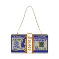 thumbnail image 2 of Dollar Evening Classic Party Clutch Monedero para mujer Cena Viajes al aire Azul Zulema monederos de embrague de dinero, 2 of 8