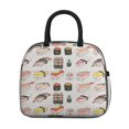 thumbnail image 2 of Lunch Bag Lunch Box for Women Reusable Insulated Lunch Bags,Water-Resistant Cute Sushi Food Clip Art Pattern Cooler Lunch Tote Bag, Large Capacity for Work Travel Picnic, 2 of 6