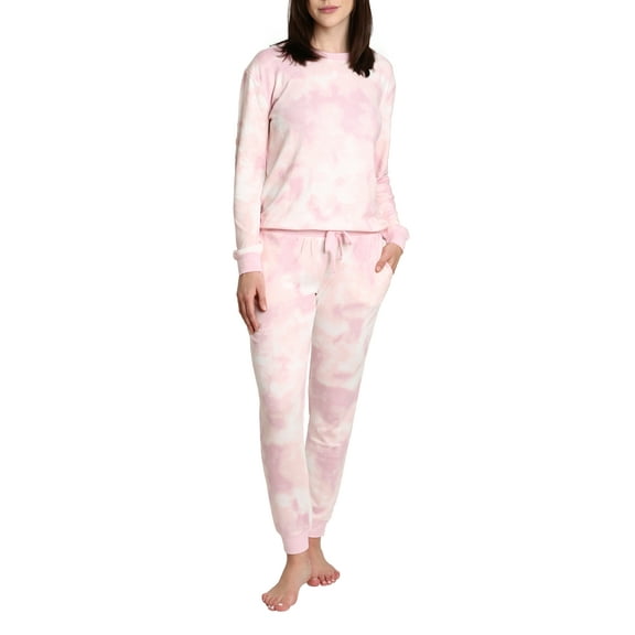 BLIS Long Sleeve Crew Neck Tie Dye Pajamas (Women's) 2 Piece Set