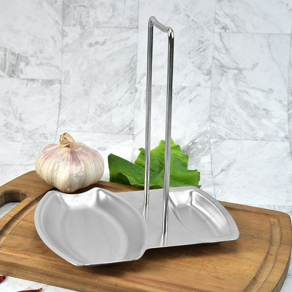 WESIEVYA 1Pack Countertop Pot Lid Holder Silver Stainless Steel Multi-functional for Kitchen Organization
