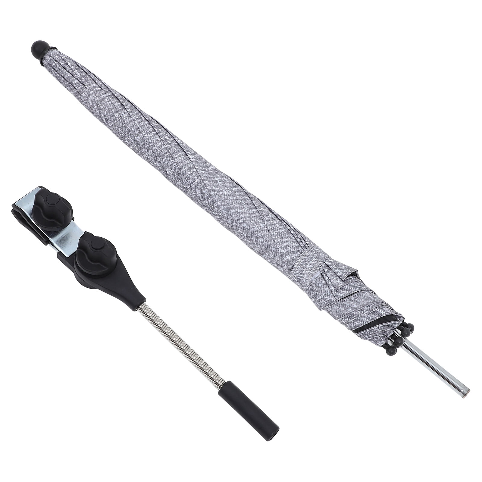 QIFULL Child Stroller Sunshade Umbrella Grey Cloth Wind Resistance 1 Set