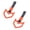 Orange*2, variant on Devil Heart Shape Car Handle Straps, Cute Decorative Handle Charms for Car Interior & Bumper Ornament