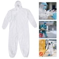 thumbnail image 1 of Mono protector traje protector desechable con capucha a prueba de polvo traje de protección desechable Mono con capucha Ropa de seguridad para todo el cuerpo Hombres Mujeres, 1 of 8