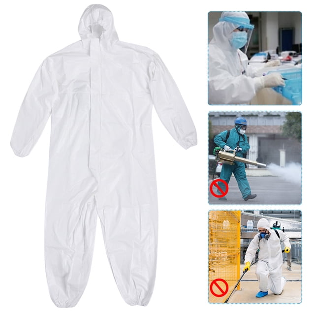 Mono protector traje protector desechable con capucha a prueba de polvo traje de protección desechable Mono con capucha Ropa de seguridad para todo el cuerpo Hombres Mujeres