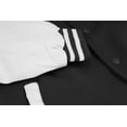 thumbnail image 3 of Men's Classic Two Tone Snap Button College Sports Letterman Varsity Jacket (Black/White, XL), 3 of 3