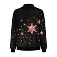 thumbnail image 3 of Mgmyaa Women's Casual Long Sleeve Zippered Jacket with Star Print and Pockets for Trendy Everyday Outfits, 3 of 5