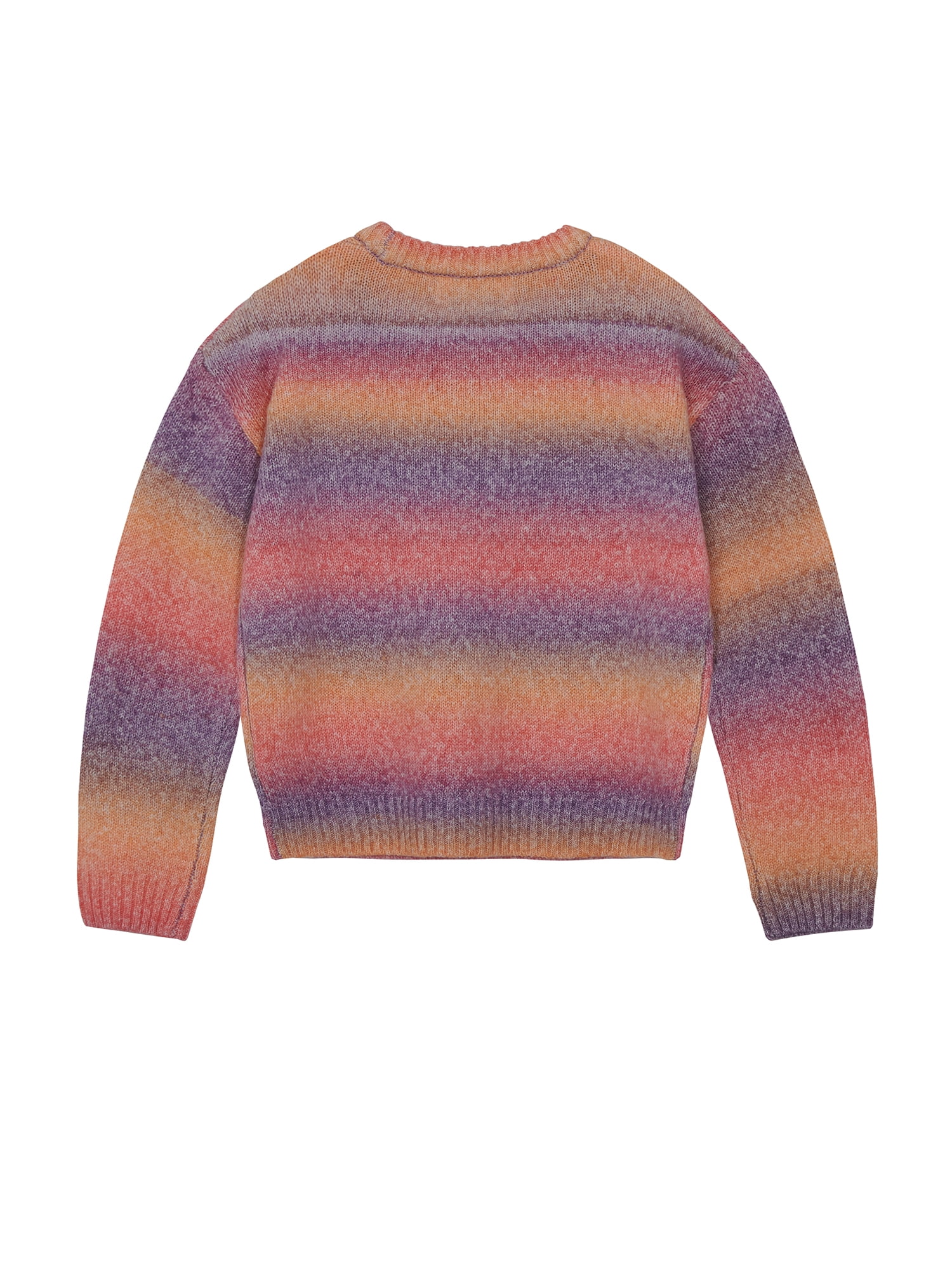Planet Gold Girls Bow Print Ombre Sweater, Sizes 4-18