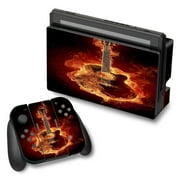 Skins Decals For Nintendo Switch Vinyl Wrap / Guitar In Flames