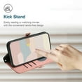 thumbnail image 2 of SaniMore Wallet Case for Samsung Galaxy S23 FE 6.4" 2023, Retro PU Leather Case Card Slots Cash Pocket Kickstand Removeable Lanyard Shockproof Anti-fall Full Protective Magnetic Cover, Pink, 2 of 7