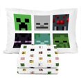 thumbnail image 1 of Up Minecraft Creeper & Animals Twin Sheet Set - 3 Piece Kids Bedding Set, 1 of 7