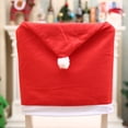 thumbnail image 4 of Fundas para sillas Juego navideño 2/4/12/24 piezas Gorro de Papá Noel decoración navideña Fundas para sillas 60 x 50 cm funda para silla Xemadio MZQ-0923-3, 4 of 7