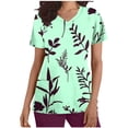 thumbnail image 2 of Rciityk Womens Medicals Scrub Tops Casual Floral Print Nursing Uniform T Shirts Summer V Neck Short Sleeve Scrub Work Tops with Pockets, 2 of 5