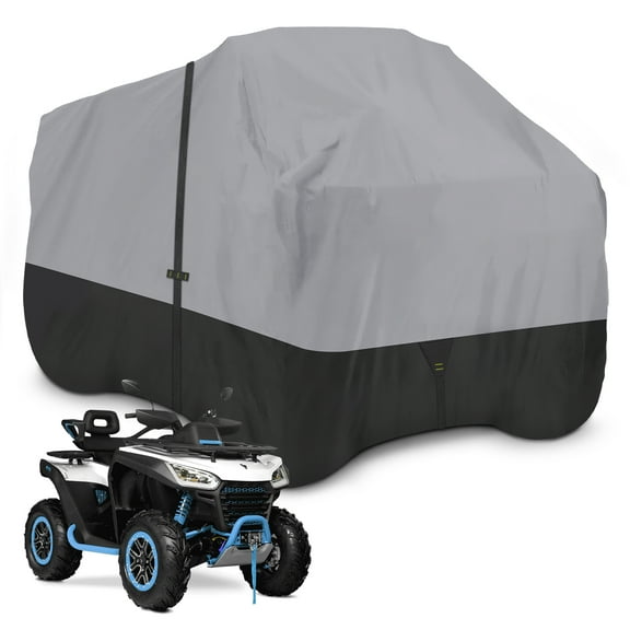 Zenicham, Black/Gray Polyester, Waterproof, Universal Fit ATV Cover L 95 x W 50 x H 48 in