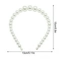 thumbnail image 4 of relayinert Bandeau Perle Exquise Réglable Résistant à l'Usure Accessoires de Coiffure Chic Universel Cadeaux de la Saint-Valentin Diadèmes pour Femmes 18mm,3 Grandes Perles, 4 of 8