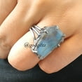 thumbnail image 4 of Blue Labradorite Coffin Ring: Oxidized 925 Sterling Silver Gemstone, 4 of 10