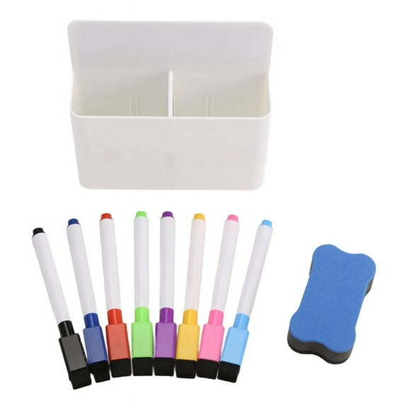 Magnetic Dry Erase Marker Holder, Holder for Whiteboard, 8 Pieces Markers