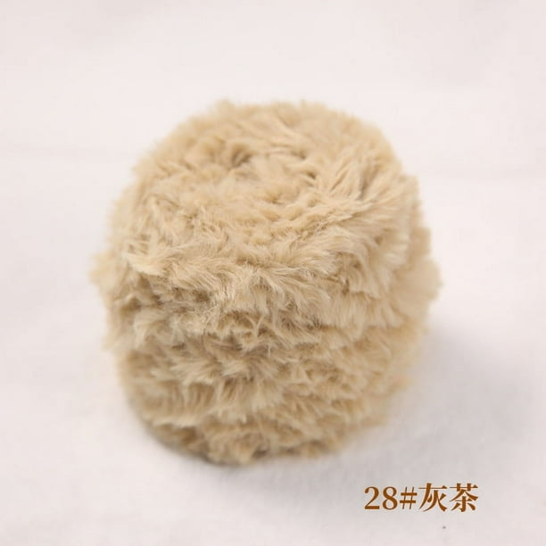 Zhuge Hilo de chenilla grueso para tejer grueso y esponjoso, hilo de chenilla, hilo de felpa suave, 100 g, Tawny