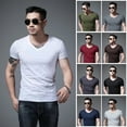 thumbnail image 6 of Men\'s Short Sleeve Slim Fit Vest Gym Casual Tank Tops Fitness T-shirt Top, 6 of 10
