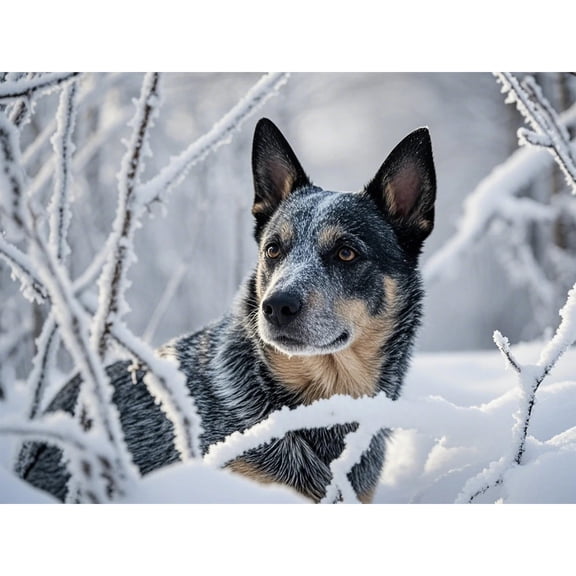 Blue Heeler Australian Cattle Dog Diamond Painting DIY Kit 5D Diamond Art Full Round Drill Beads by Number Stitch Handmade Arts and Crafts for Living Room Home Wall Decor 12x16 inch