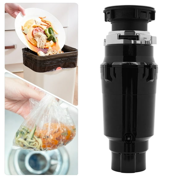 Black Feed Garbage Disposer, Food Waste Garbage Disposal, Garbage Disposal for Kitchen Sink For The Disposal of Food Residues 120V