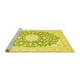 thumbnail image 2 of Ahgly Company Machine Washable Indoor Square Medallion Yellow Traditional Area Rugs, 6' Square, 2 of 4