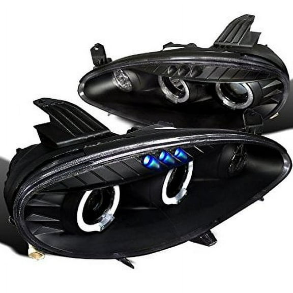 Spec-D Tuning LHP-MX501JM-TM Mazda Miata Mx5 Black Halo LED Projector Head Lights