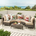 thumbnail image 2 of Set of 4 Outdoor Waterproof Decorative Throw Pillow Covers 18x18 Inch Linen Pillow Covers Square Cushion Case Garden Pillowcase Pillows Shell for Patio Furniture Couch Tent (Strawberry Farm), 2 of 6