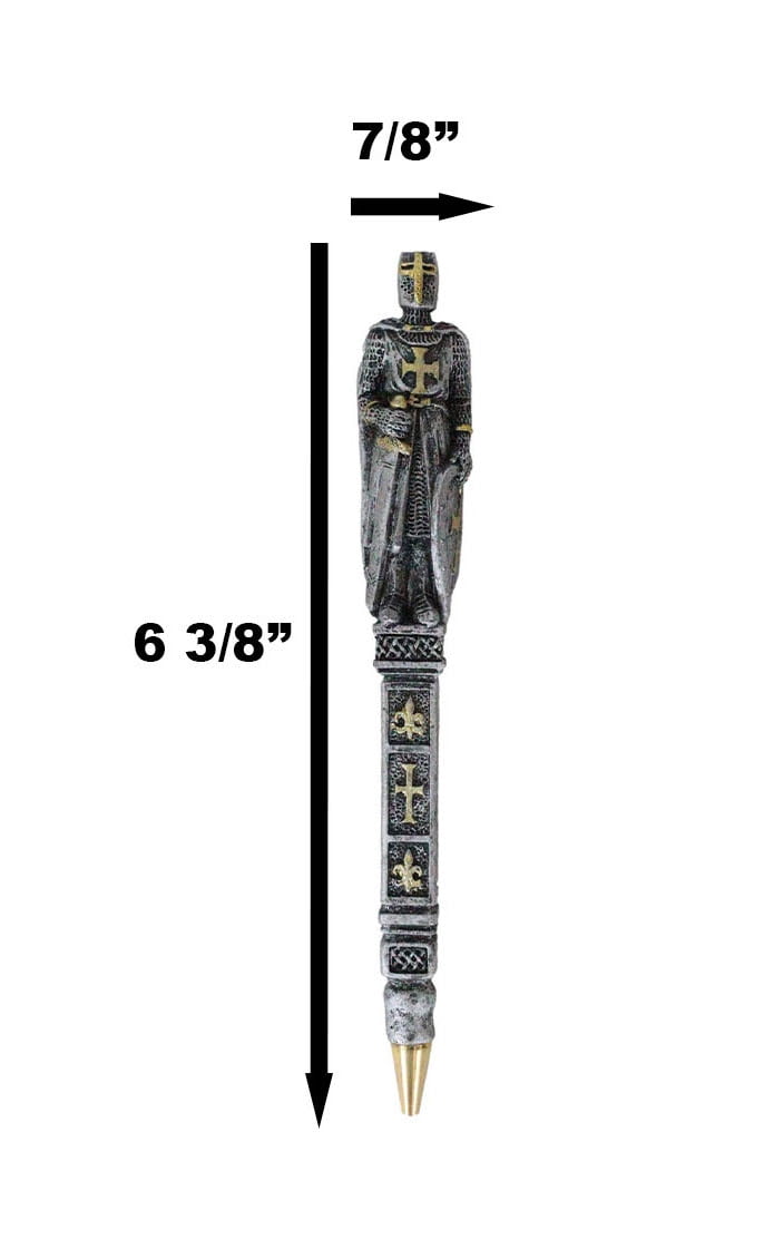 Pack Of 12 Medieval Crusader Knights Of The Cross Writing Pens Office Stationery