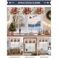 thumbnail image 6 of Christmas Valance for Kitchen Windows, Winter Pine Branches Xmas Candy Rod Pocket Valances Short Curtains, Cappuccino Retro Linen Curtain Valance for Bedroom Bathroom 1 Panel 54x18in, 6 of 7