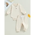 thumbnail image 3 of Bagilaanoe 2pcs Newborn Baby Boy Long Pants Set Long Sleeve Romper Tops + Leggings 3M 6M 12M 18M 24M Infant Casual Outfits, 3 of 9