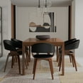thumbnail image 2 of Simpli Home Lowell Bentwood Dining Chair in Black Vegan Faux Leather, 2 of 11