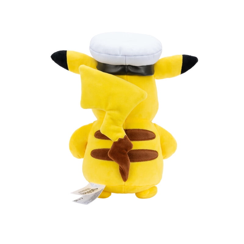 Pokemon Captain Pikachu Plush - 8-Inch Soft Plush with Captain’s Hat and Authentic Details
