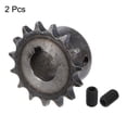 thumbnail image 3 of 2 Packs ISO/DIN 06B-1 Roller Chain Sprocket B Type 17mm Bore, 3/8" Pitch, Hardened 15 Tooth, 3 of 5