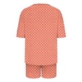 thumbnail image 4 of Busydd Pajamas for Women Set Fashion Polka Dot Two Piece Loungewear Set Round Neck Short Sleeve Tee Top and Shorts Women's Sleepwear L, 4 of 7
