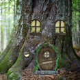 thumbnail image 4 of Ventana y puerta de la casa de hadas del gnomo en miniatura para los árboles, brillan en la oscuridad Yarda Arte Escultura de jardín Adorno de césped Decoración Mini jardín de hadas al aire libre D esquí esquí Gafas de esquí, 4 of 5
