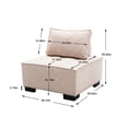 thumbnail image 4 of Williamspace Accent Sofa Chair,Upholstered Leisure Lazy Chair,Modern Square Floor Sofa Single Couch with Removable Pillow for Living Room Bedroom,Beige, 4 of 7