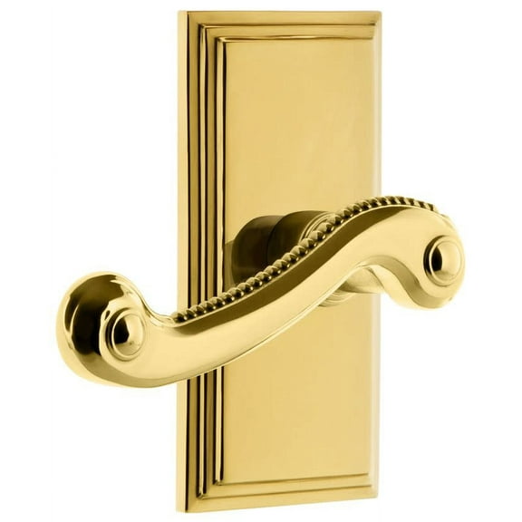 Grandeur Carnew_Prv_238_Lh Carre Solid Brass Rose Left Handed Privacy Door Lever Set -