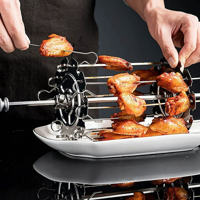 Barbecue Cage Innovante Délicate en Acier Inoxydable Perceuse Rotative Accessoires de Four pour Pique-Nique