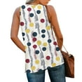 thumbnail image 2 of JTZGDY Boho Tank Tops for Women Cute Floral Printed Summer Sleeveless V Neck Camisole Vest Loose Fit Casual Side Slit Tunic Blouse Fashion Outfit Clothes Beige#03 XL, 2 of 8